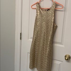 Gold sequins dress by Honey Punch.